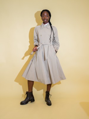 Max Mara Leichter Mantel im Trenchcoat-Stil aus Radzimir-Stoff