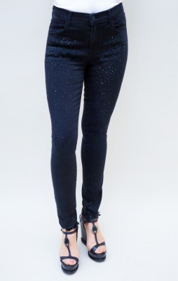 J.Brand schmale Jeans mit Strass-steine besetzt in kräftigem schwarz 